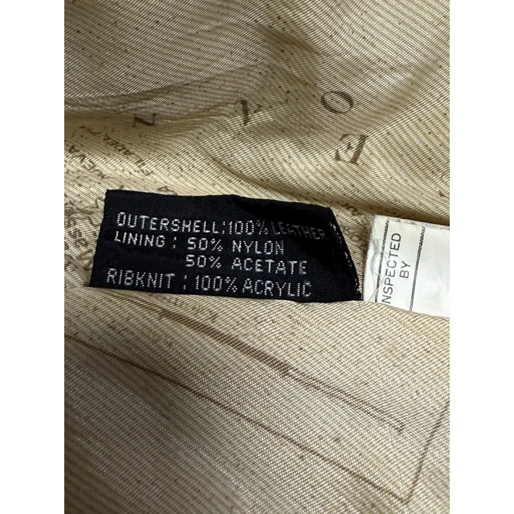 G-III‎ Dark Brown Leather Bomber Jacket Suede-like SZ Medium Aviator - Picture 7 of 10
